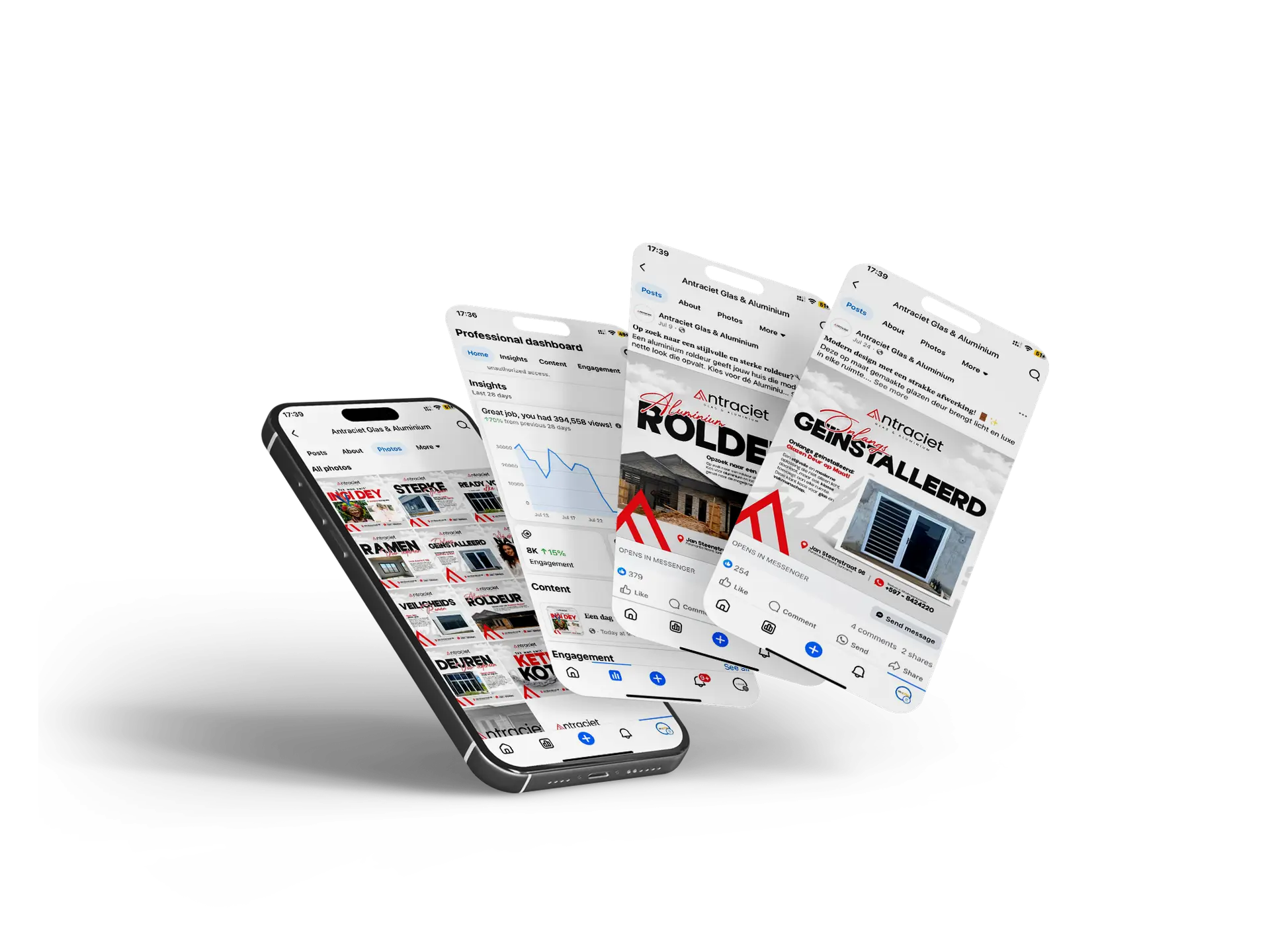 Smartphone showing social media content created by Gilton Karso Media